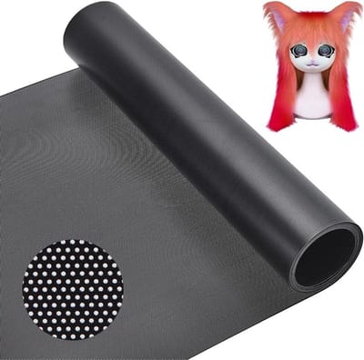 1.5m Zwart PVC Plastic Net voor Fursuit Ogen, Waterdicht en Printbaar, Ideaal voor Furry Kostuums, Rolspel en Handwerk, Gatgrootte: 0.5mm