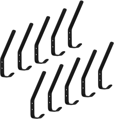 10 stuks Kapstokhaken ALBA echt roestvrij staal 150 x 20 mm zwart Kapstokhaken van SOTECH