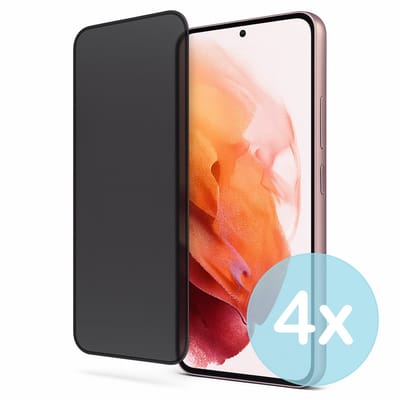 Privacy Screenprotector Geschikt voor Samsung Galaxy S21 – Anti-Gluren – Krasbestendig Gehard Glas 9H – Volledige Dekking – 4-Pack – FuturiQ