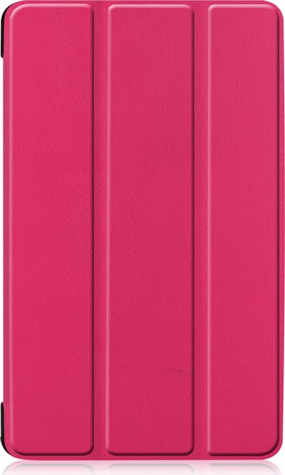 Hoesje - Geschikt voor Samsung Galaxy Tab A 8.0 (2019) - Dun & Stevig - Trifold Bookcase - Hard Cover - Hardcover Book Case - Tablet Hoes - Donkerroze