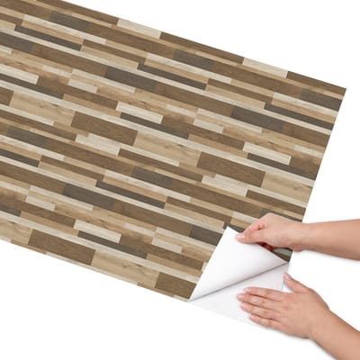Coloray Meubel Wrap Folie - Bruin Meubelfolie - 65x130 cm - Meubelfolie Zelfklevend Houten abstractie - Wrapfolie Keuken - Rustiek Meubelfolie - Decoratiefolie - Tafeldecoratie - Texturen