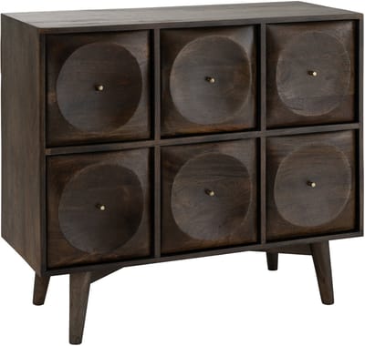 J-Line ladekast Cirkel - hout - donkerbruin