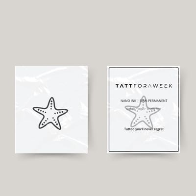 Tijdelijke tattoo zeesterretje | Neptattoo volwassenen | Tijdelijke tattoo voor volwassenen | Temporary tattoo | Plaktattoos voor volwassenen | Neptattoos | Probeer zorgeloos een tattoo | tattforaweek