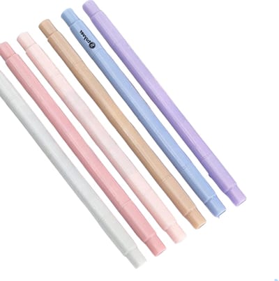 Markeerstiften pastel - Fineliners rond - Bijbel markers - Dubbelzijdige Twinmarkers - Koel gekleurd - Set van 6
