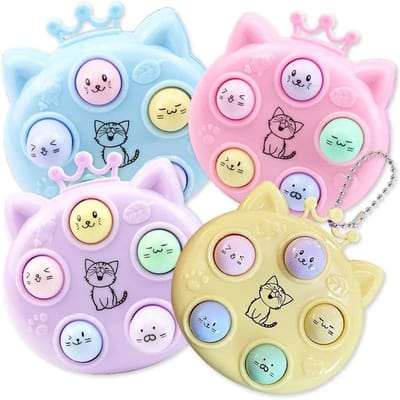 Mini Game Sleutelhanger Hamster Geheugenspel Fidget Speelgoed voor Kinderen Volwassenen Handheld Spel Whack-a-mole Stressverlichting voor Kind Volwassenen