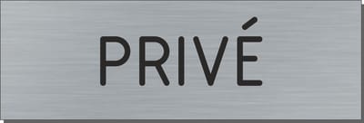 Deurbordje - privé bord - bordje - privé - rechthoekig met RVS look