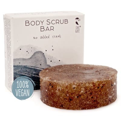 Owl & Bee® - Lichaamsscrub bar - Geen kleurstoffen - Geen toegevoegde geur - 100% vegan - Zero waste