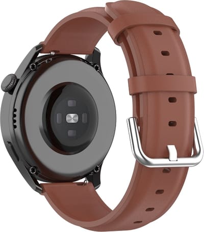 Leren bandje - geschikt voor Garmin Vivoactive 4 / Venu 2 / Venu 3 / Forerunner 255 / 265 - lichtbruin