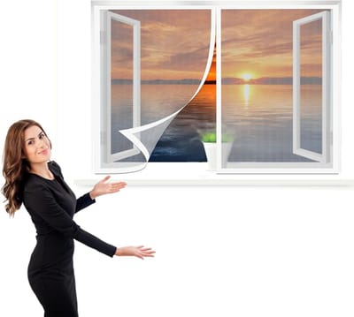 Horraam - Insectenhor - Insecten Buiten Houden - Magnetische Bevestiging - 175 x 150 cm - Wit
