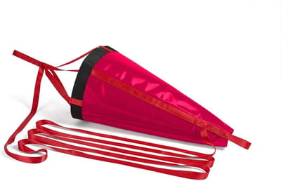 Drift Sock Anker - Zee Anker Drogue - Boot Stabiliseren Vissen - Sterke PVC Rip-Stop Stof - Middelgrote - Rood