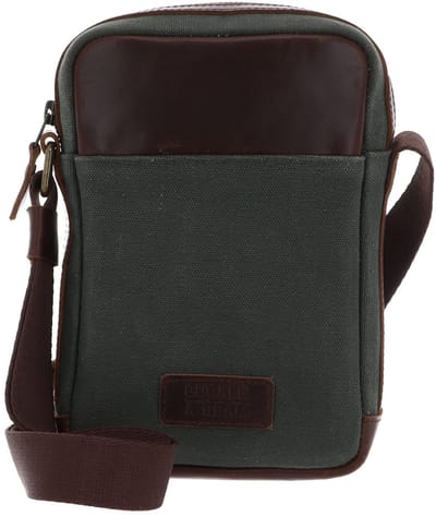 BUCKLE & SEAM schoudertas Canvas Runner Crossbody Bag Green / Blu donkergroen