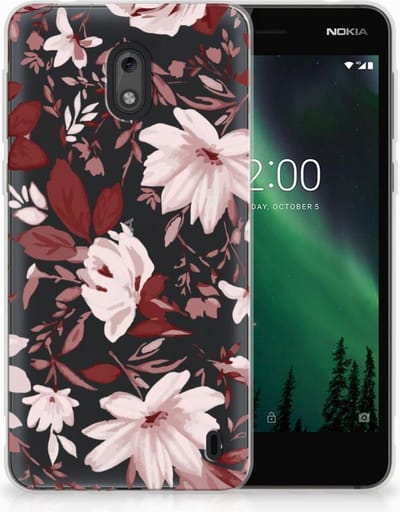TPU Hoesje voor Hoesje maken Nokia 2 Watercolor Flowers