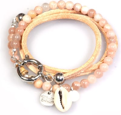 Heaven Eleven - leren wikkel met sunstone