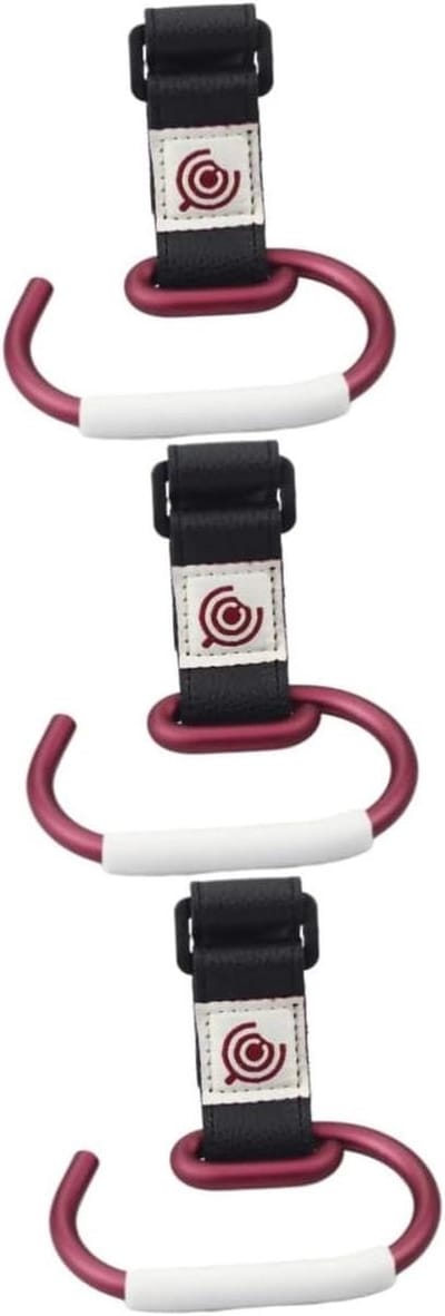 Kinderwagen Haken - Babywagen Clips - Tassen Organiseren - Zwaar Belastbaar - 3 stuks - Zwart