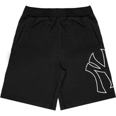 MLB New York Yankees Kleurblok Logo Elastische Sportshorts Unisex shorts Zwart 31SPU1131-50L XL black