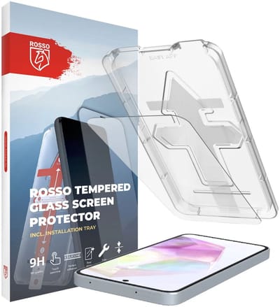 Rosso Screenprotector geschikt voor de Samsung Galaxy A35 | Gehard Glas | Beschermglas | Glasplaatje | Fingerprint & Case Friendly | Met Installatietray | Eenvoudige montage