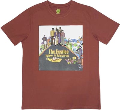 The Beatles - Yellow Submarine Album Cover Heren T-shirt - S - Rood
