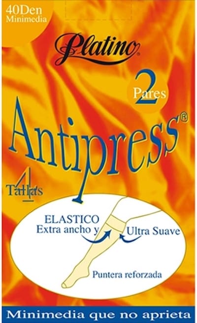 2 paar niet knellende 40 den panty kousjes antipress van Platino maat 38/40 zwart