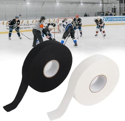 Hockeyracket Tape - Antislip Zelfklevend voor Diverse Sporten - 2 Stuks - Zwart/Wit