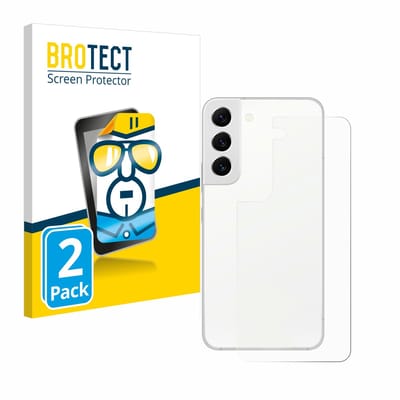 BROTECT - Screenprotector voor Samsung Galaxy S22 5G (Achterkant) - Folie Beschermfolie transparant 2 Stuks