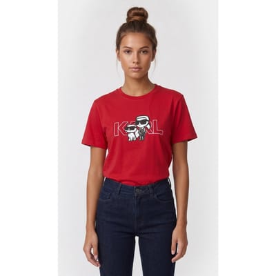 Karl Lagerfeld Ikon Seasonal Oversized Tshirt Scarlet Sage Taglia: XS | Maglie Sportivi Outlet | Donna | Verde
