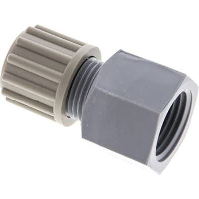 12x9mm & G1/2'' PA Rechte Knelfitting Binnendraad 10bar