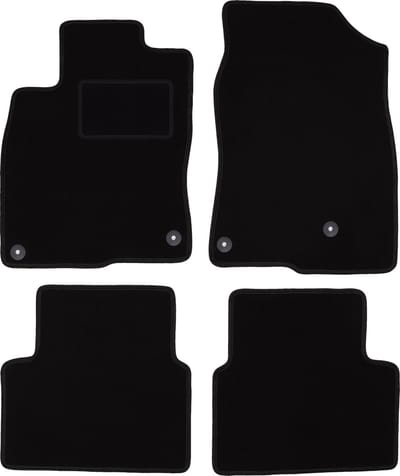 Zwarte velours vloermatten voor: Honda Civic X hatchback (2017-)