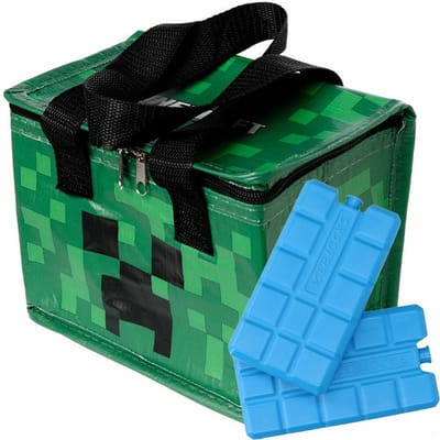 Puckator Kleine lunch koeltas met 2x koelelement - Minecraft print - 4,4 liter