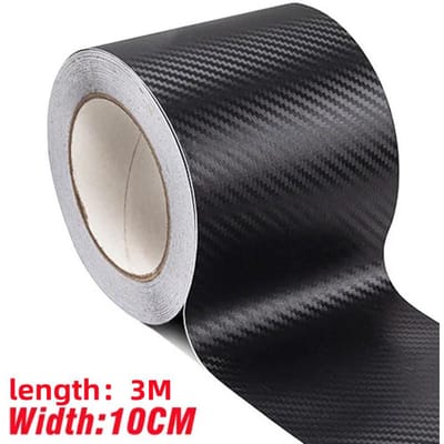 3D Nano Koolstofvezel Auto Bumper Deur Beschermfolie 3m Auto Deur Drempel Beschermer Sticker Zwart Waterdicht Anti-Kras Tape gray