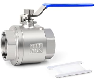 3/4 Inch FBSP Kogelkraan van Roestvrij Staal voor Zwaar Gebruik met Blauwe Handgrepen