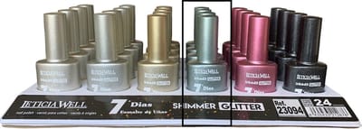 Leticia Well - Dekkende Shimmer Glitter Nagellak - Grijs met glitters - 1 flesje met 13 ml inhoud - Nummer 24