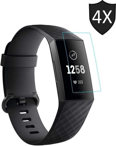 Screenprotector geschikt voor Fitbit Charge 3 van iCall - Crystal Clear - 4 stuks