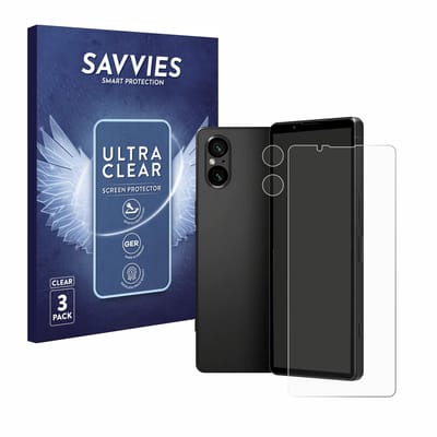 Savvies - Screenprotector voor Sony Xperia 5 V (Voor+Camera) - Folie Beschermfolie transparant 6 Stuks