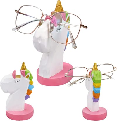 Eenhoorn Brilhouder - Handgemaakt Houten Leesbril en Zonnebril Stand - Decoratief Geschenk voor Vrouwen en Kinderen
