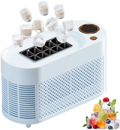 IJsmachine - IJsmaker - Dranken Koelen - Snelle IJsblokjes - 10 Kubus Per Keer - Blauw