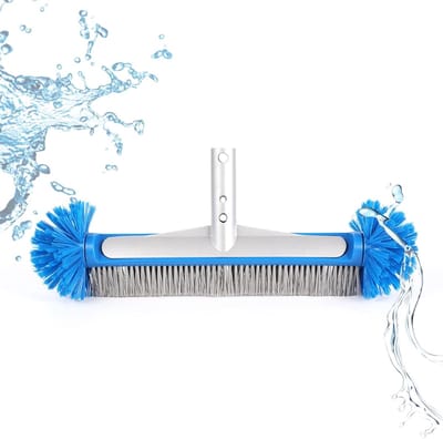 Zwemvijver Borstel met Spons, 43 cm Rond Schoonmaakgereedschap voor Tegels en Badkamer, Ideaal voor Zwembadonderhoud en Reinigen van Vloeren