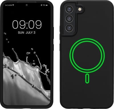 kwmobile telefoonhoesje geschikt voor Samsung Galaxy S22 Plus - Hoesje met magneet compatibel met MagSafe - Smartphone case in zwart