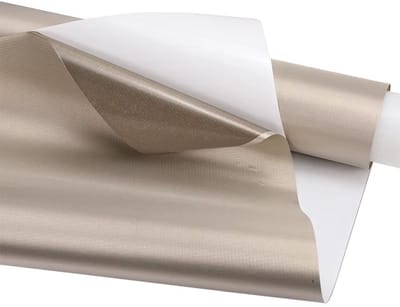 Zelfklevende Stralingsbeschermende Stof – 100x110 cm en 1 Meter Faraday Doek voor Signaalblokkering, RFID/RF & EMV Bescherming met Koper/Nikkel – Stralingsbescherming, EMV Doek, RF Blokker-Anti straling-Gezondheid veilig-Straling afstoten-Universeel