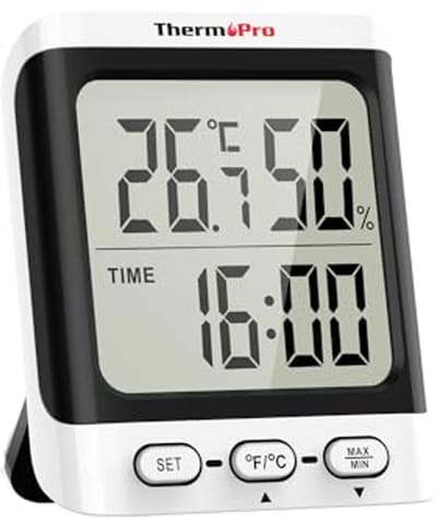 Digitale Hygrometer en Thermometer voor Binnen met Klokfunctie