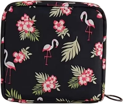 Draagbare Maandverband & Tampon Opbergtas – Waterdichte Organizer Etui voor Vrouwen – Compacte Hygiëne Tas met Cartoon Print