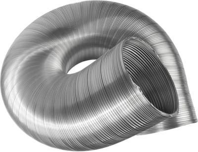 Systems Flexibele Ronde Aluminiumbuis DN 120 mm x 1,5 m Lange Aluminiumslang, Flexibele Slang, Afvoerslang voor Verwarming en Koelsystemen, Airconditioners, Droogkasten, Afvoerventilator