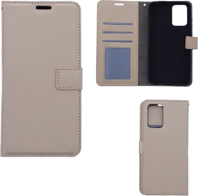 LuxeBass Hoesje geschikt voor Xiaomi Redmi 10 - Boekhoesje met kaartvakken - Goud gsm hoesje - telefoonhoes - telefoonhoesjes