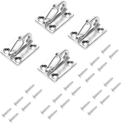 Set van 4 RVS Fender Haken 44x32x29.5mm voor Touwen, Kabels en Verankering bij Hoogtewerkzaamheden