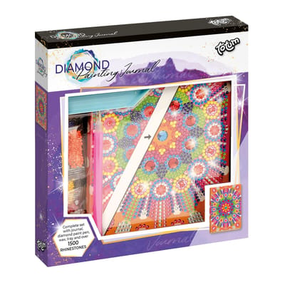 Totum Notitieboek mandala - diamond painting dagboek schrijfboek - creatief speelgoed meisjes knutselen creatief cadeautip kerst