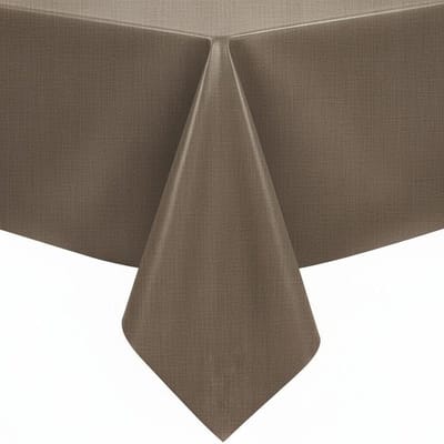 Protecttable - Tafelzeil Linnenlook Caramel Brown 140x100cm - Tafelkleed Afwasbaar - Kunststof