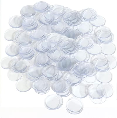 100 stuks transparante siliconen tafelbumpers voor glasoppervlakken - rond, antislip, 27 x 2 mm