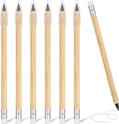Inktloze Potloden - Eeuwigdurende Pennen - Milieuvriendelijk Schrijven - Grafiet Schrijfpunt - 6 stuks - Assorti