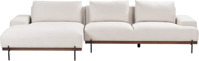 MARIFERD - Hoekbank - Lichtbeige - Rechtszijdig - Polyester