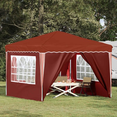 vidaXL - Pop-up - Feesttent - 288 - x - 288 - x - 245 - cm - Terracotta - Oxford - Stof
