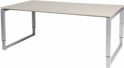 Vergadertafel - Verstelbaar - 180x100 Eiken - alu frame